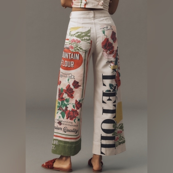 Anthropologie High Waist Cropped Printed Jeans - Picture 3 of 8